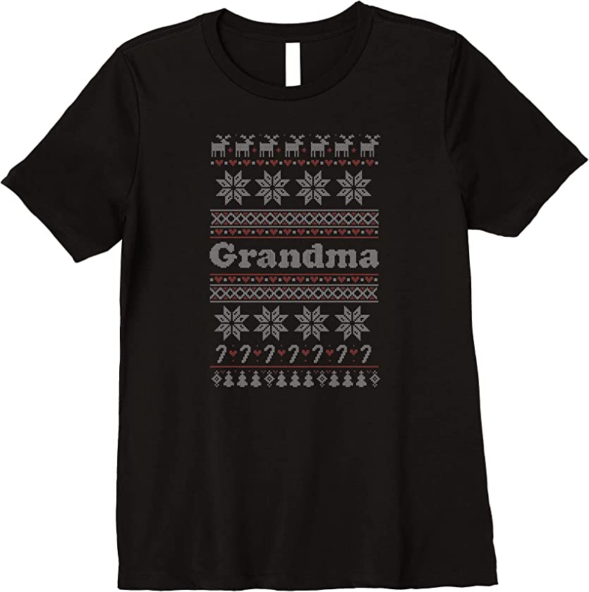 Womens Grandma Ugly Christmas Premium T-Shirt