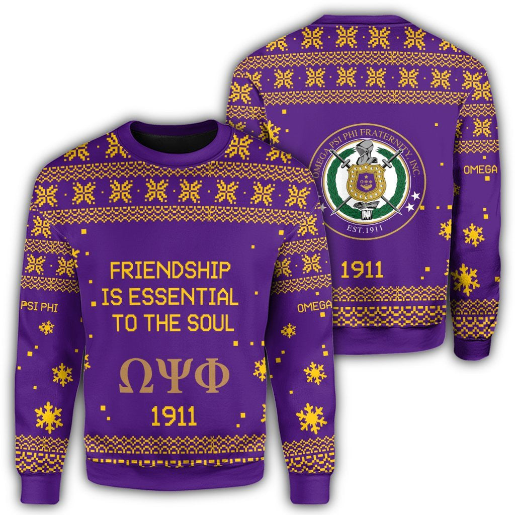 Fraternity Sweatshirt – Omega Psi Phi Xmas Motto Sweatshirt