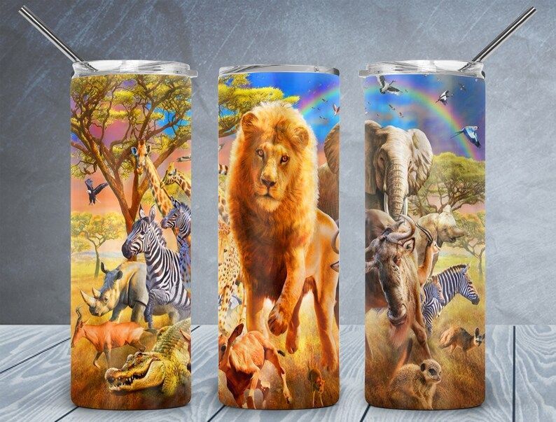 Animal Kingdom Rainbow Sky 926 Gift For Lover Skinny Tumbler Tl97