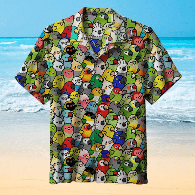 Cartoon Animal Bird Painting Art For Man And Woman Print Short Sleeve Hawaii Shirt Ha7984