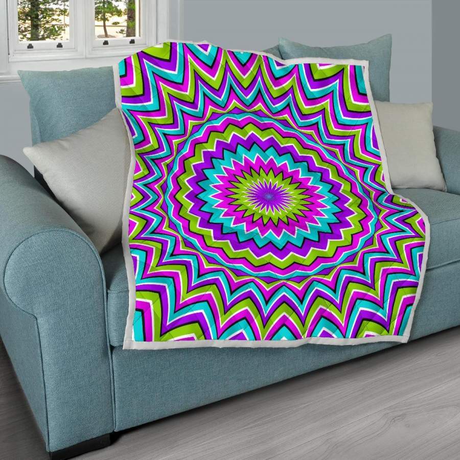 Dizzy Circle Moving Optical Illusion Quilt Justbeperfectshop 