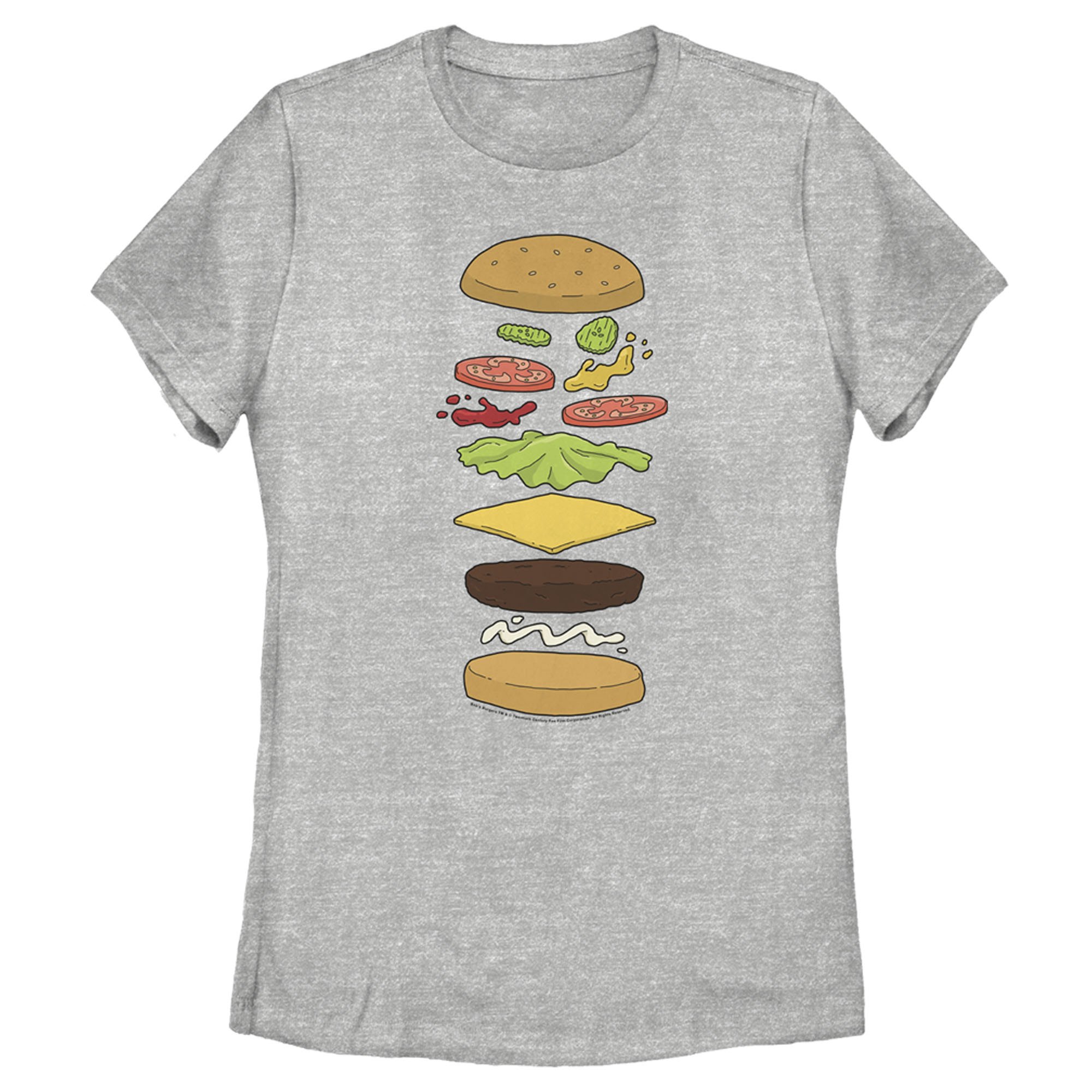 Bob’S Burgers Women’S Snack Schematics  T-Shirt