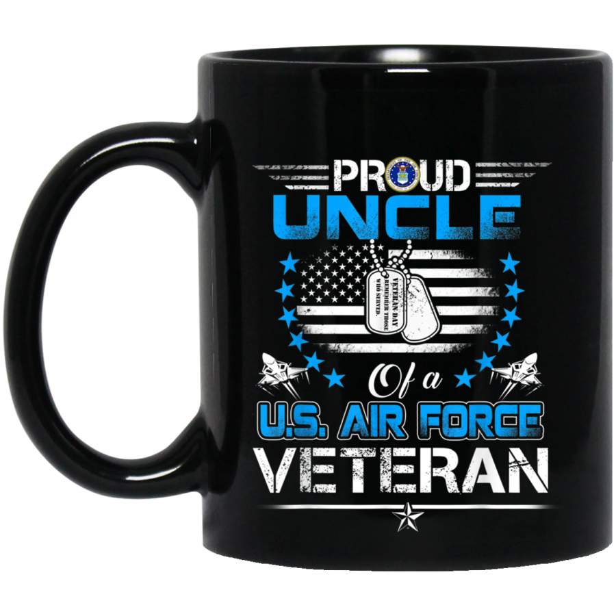 Proud Uncle Of A US Air Force Veteran Gift Veterans Day Christmas Gift Mug