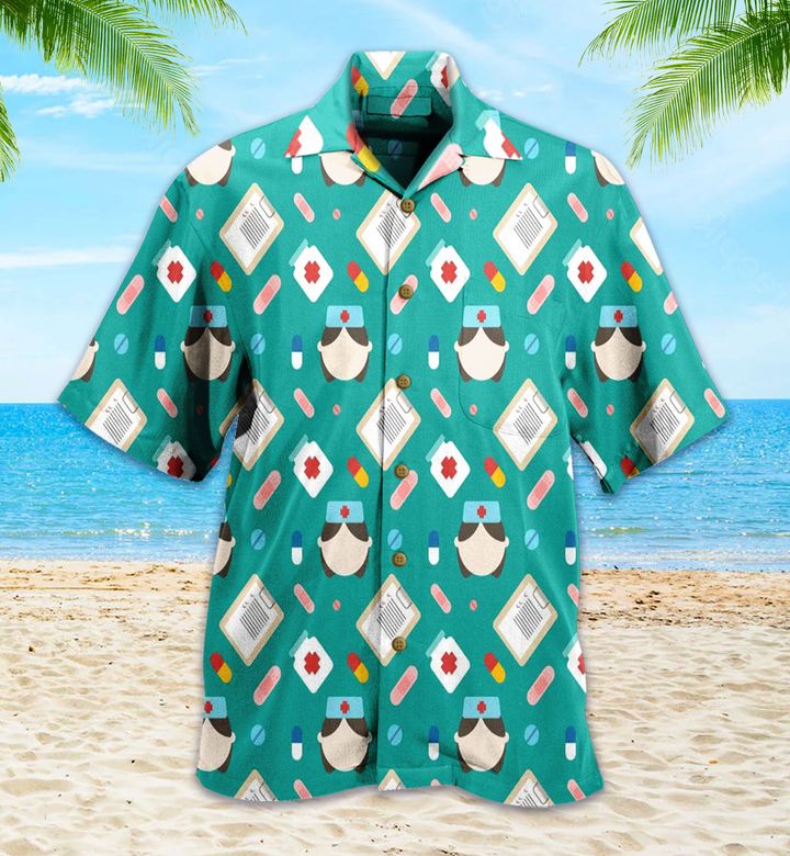 Nurse Green Graphic Hawaii Shirt Ha76635