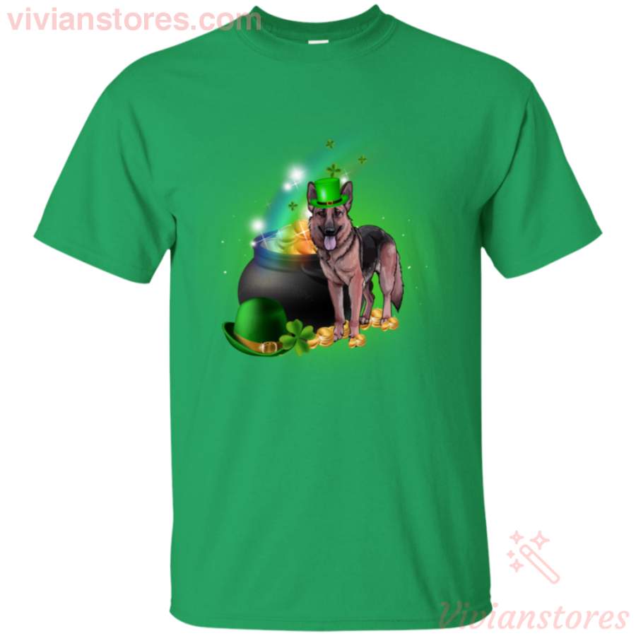 St Patricks Day German Shepherd Irish Pride T-Shirt LT01