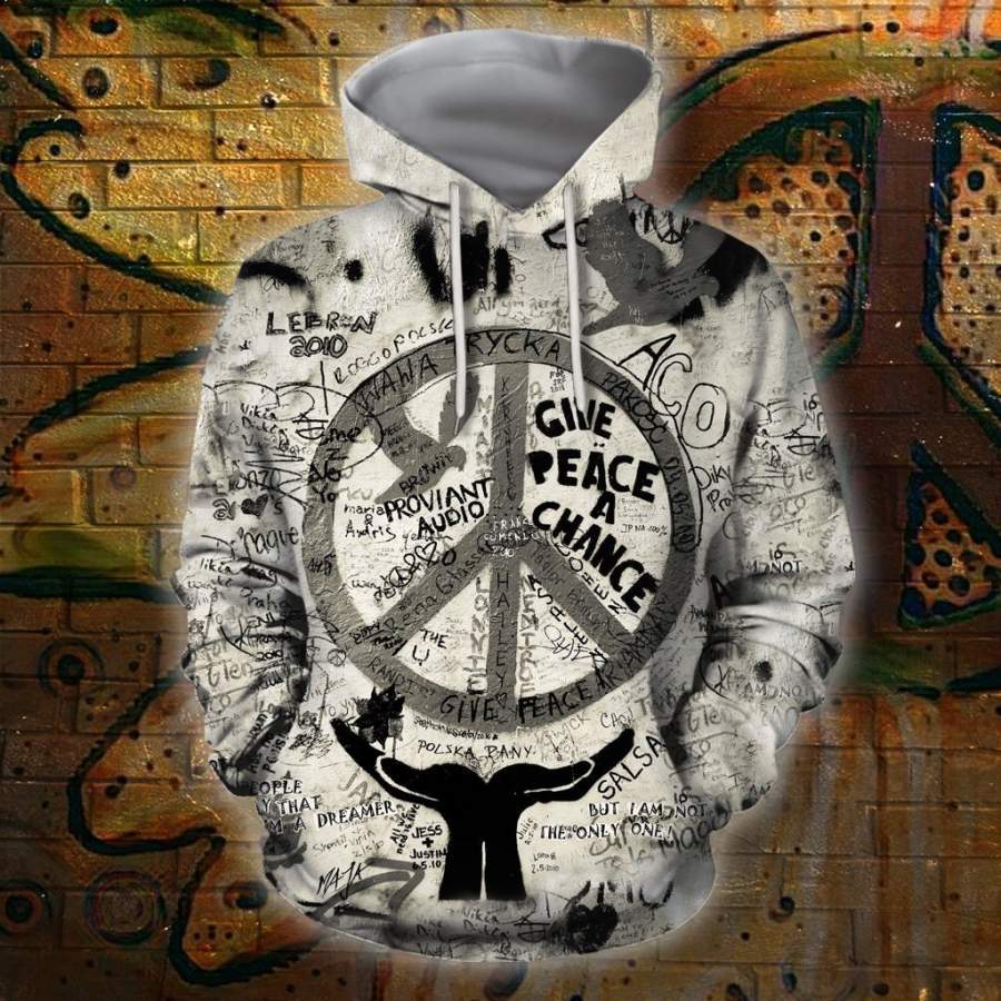 3D All Over Print American Hippie Hoodie PL