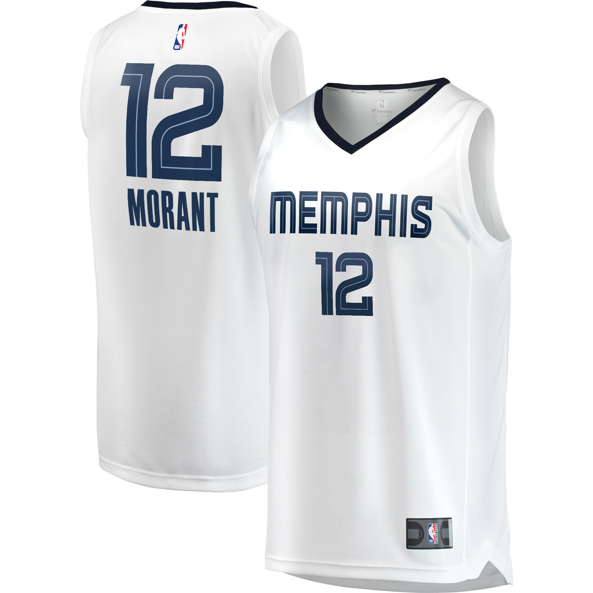 Ja Morant Memphis Grizzlies Fast Break Player Jersey – Association Edition – White