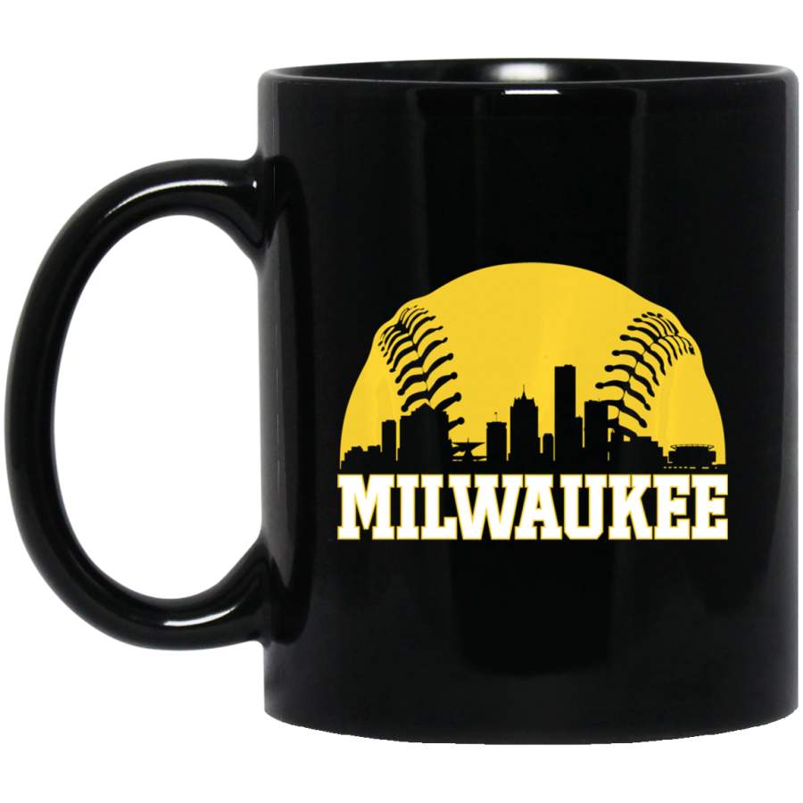 Vintage Milwaukee Baseball Hometown Skyline Brewer Retro_2116 Coffee Mug