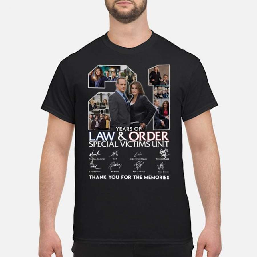 21 Years of Law and Order Special Victims Unit Thank You for the Memories Shirt Trending T Shirt