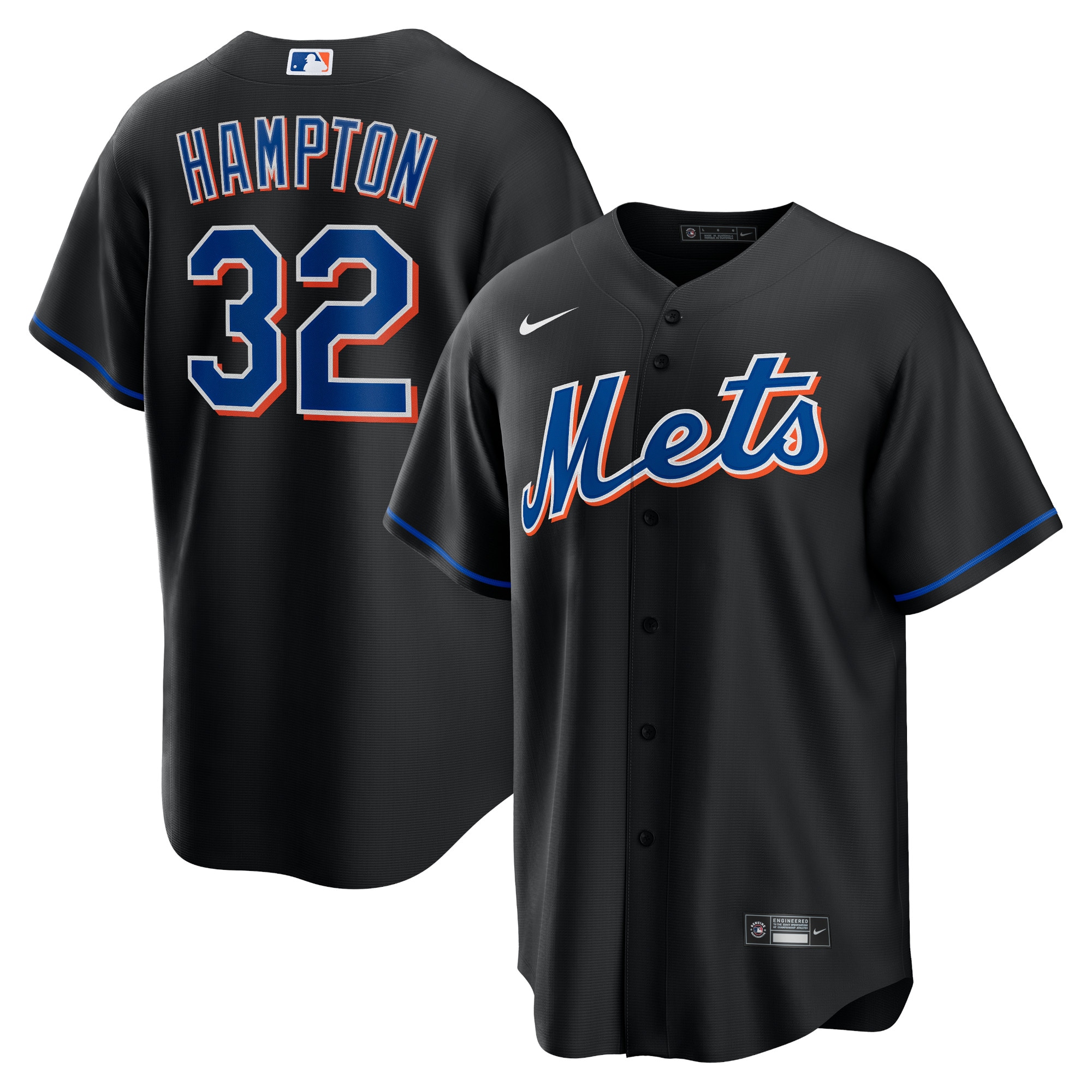 Mike Hampton New York Mets 2022 Alternate Replica Player Jersey – Black