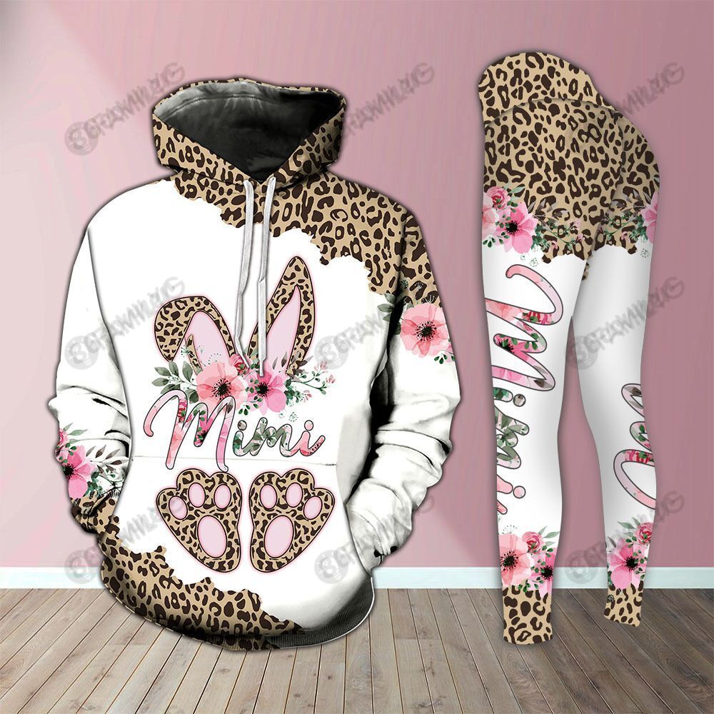 Mimi Bunny Leopard Legging and Hoodie Set