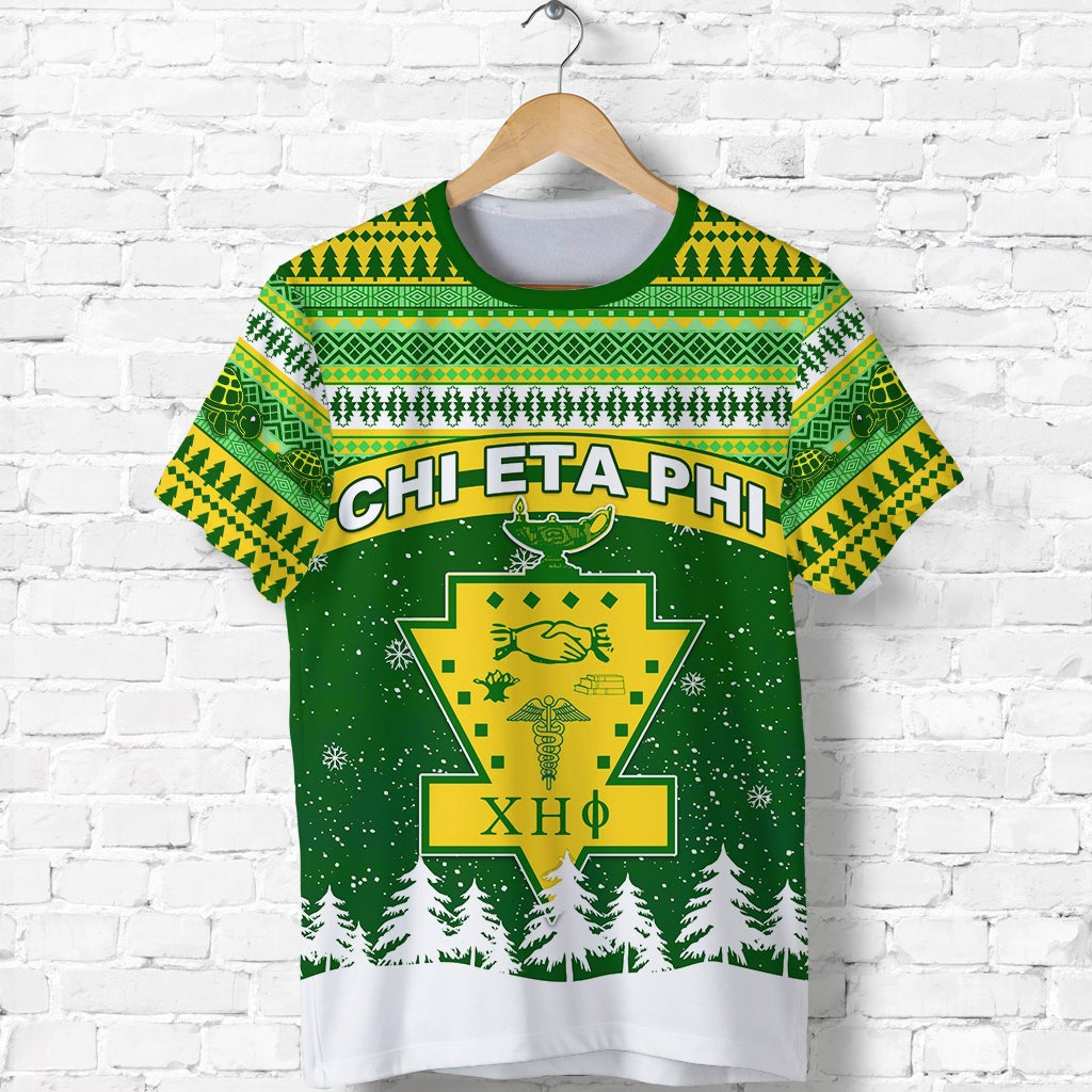 Sorority Tshirt – Chi Eta Phi Christmas Tshirt African Pattern