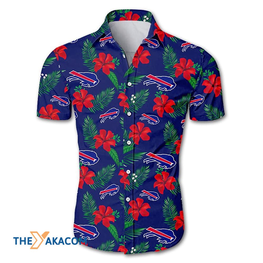 Buffalo Bills Nfl Team Floral Gift For Fan Button Up Shirt Short Sleeve Hawaii Ha73806