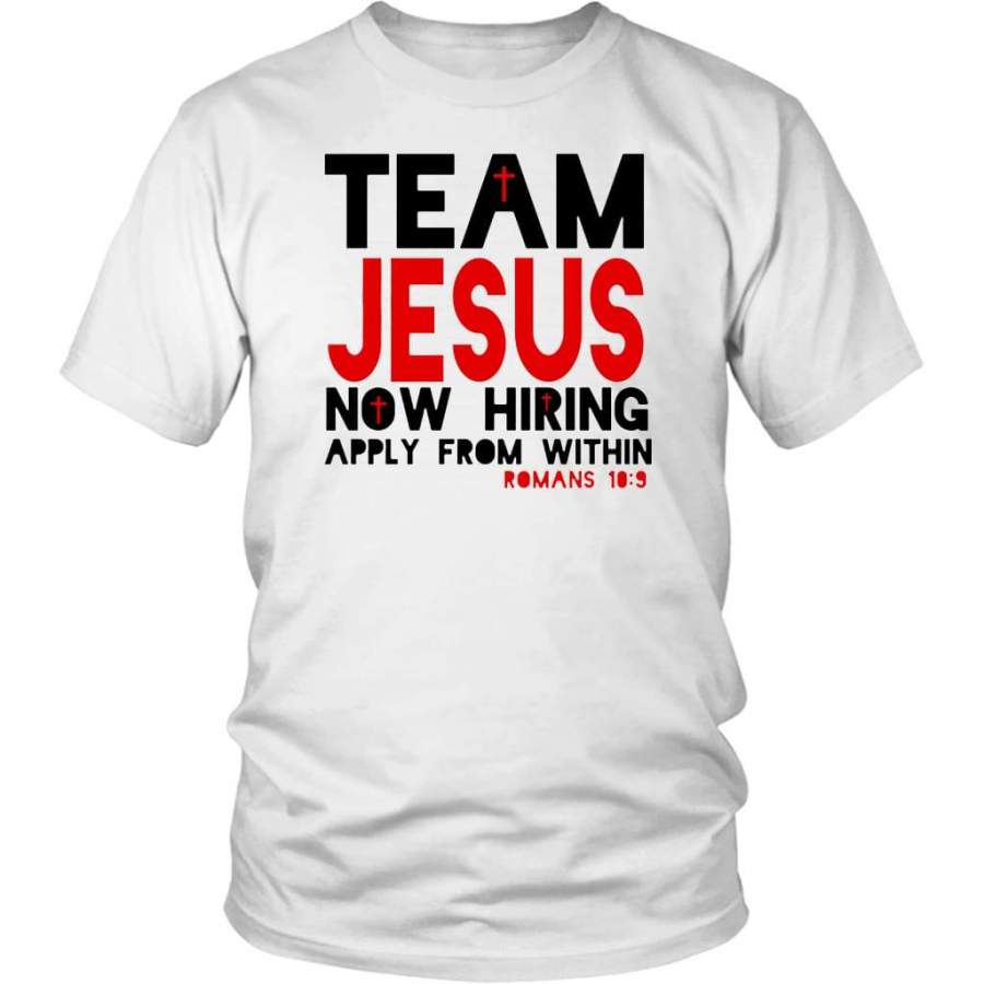 Team Jesus now hiring apply from within christian t-shirt | Jesus shirts