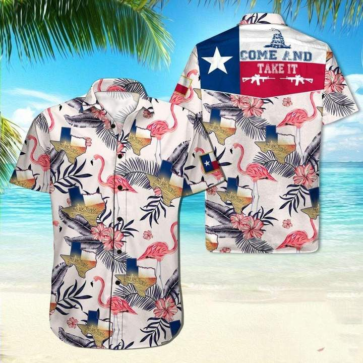 Texas Flamingo Come And Take It Hawaii Shirt For Men Women Ha5330