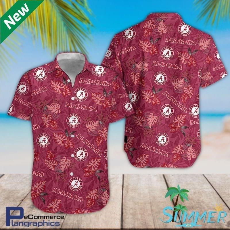 Alabama Crimson Tide Aloha Curved Hawaii Shirt Hawaii Shorts Beach Short Ha45076