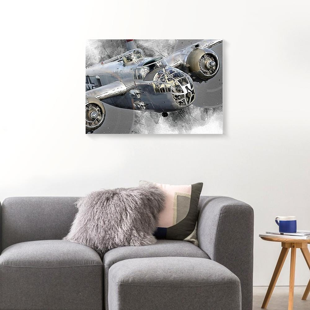 Canvas Prints Aircraft Head Full Printing Wall Art Pilot Canvas Wall Art Home Decoration