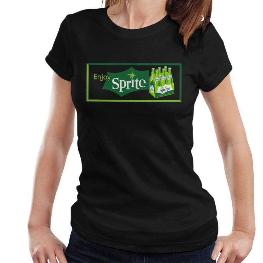Enjoy Sprite Vintage Crate Logo Women’s T-Shirt