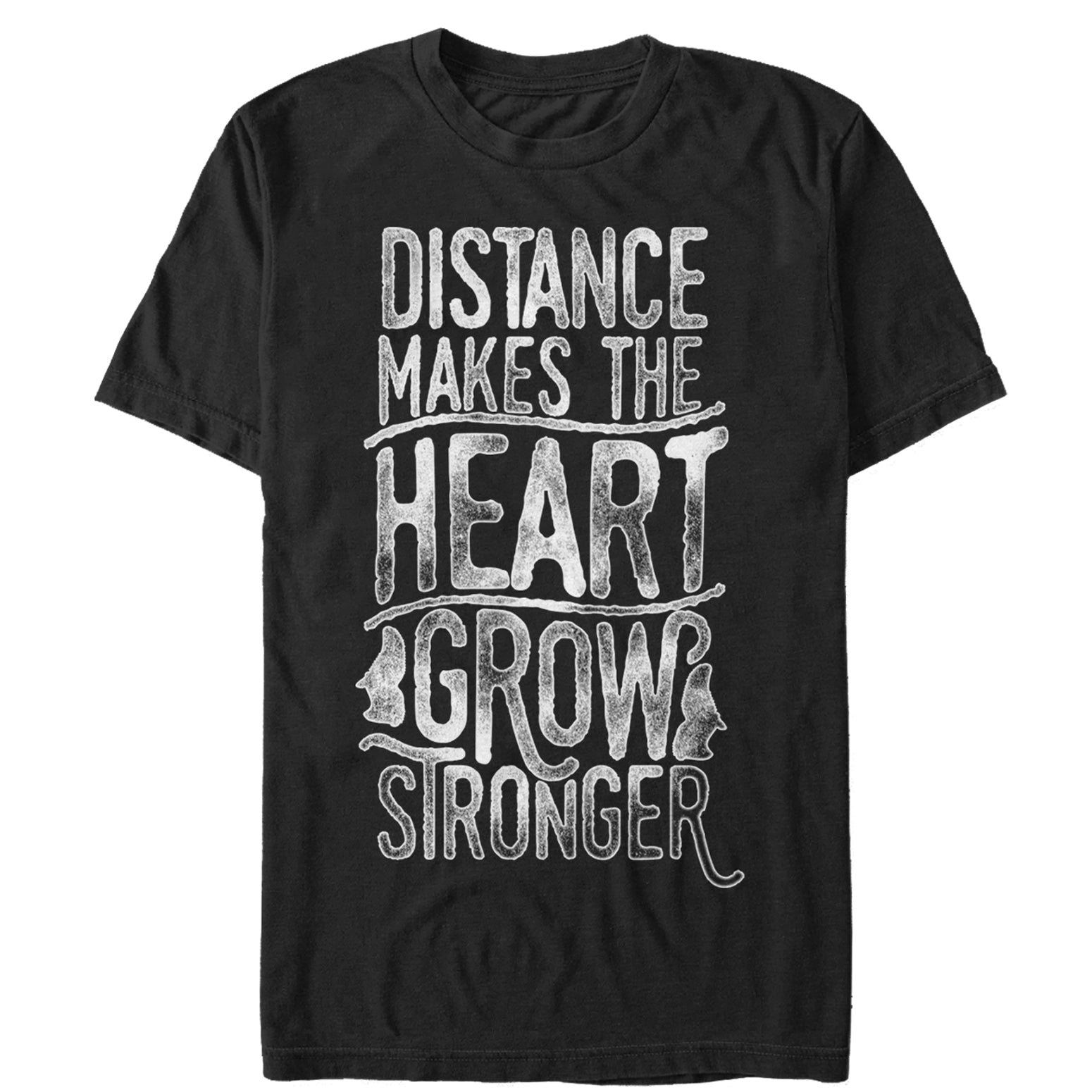 Chin Up Women’S Valentine Distance Makes Heart Stronger  Boyfriend Tee