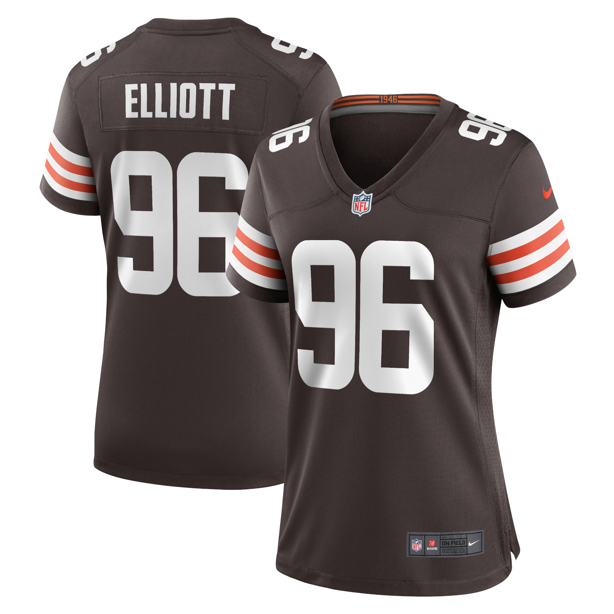 Women’s Cleveland Browns Jordan Elliott Brown Game Jersey