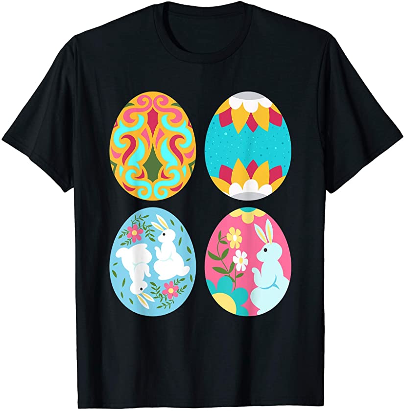 Artsy Easter Egg Bunny Happy Easter Day T-Shirt