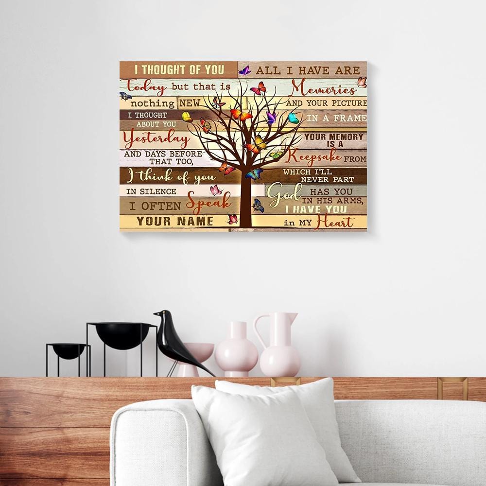 Canvas Art Prints I Thought Of You Today Tree Butterfly Canvas Home Decor Canvas