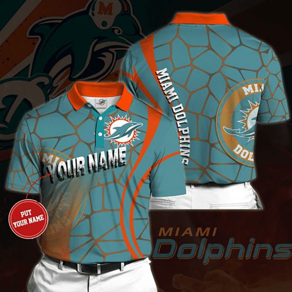 Gift For Him Gift For Husband Miami Dolphins Custom Name Ch1 Polo Shirt