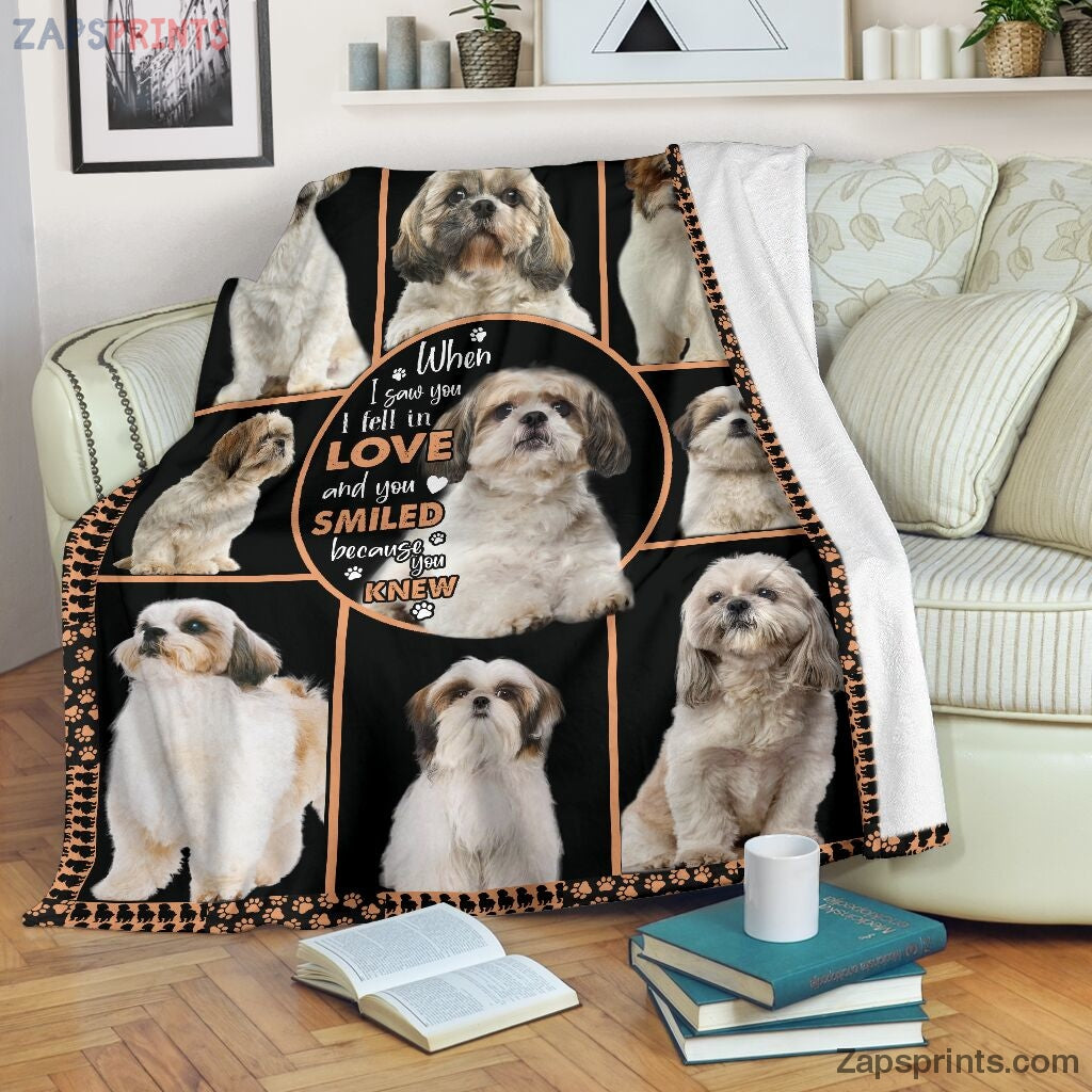 Shih Tzu Fall In Love Blanket – Cool Gift Ideas