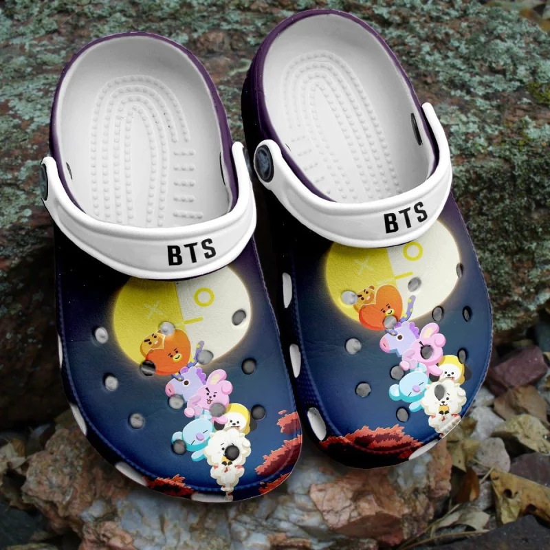 BTS Jungkook Pattern Clogs Crocs Comfortable Crocband Shoes For Men Women