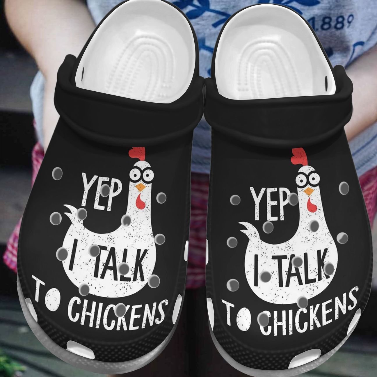 Chicken Personalized Clog, Custom Name, Text, Color, Number Fashion Style For Women, Men, Kid, Print 3D Talk To Chickens