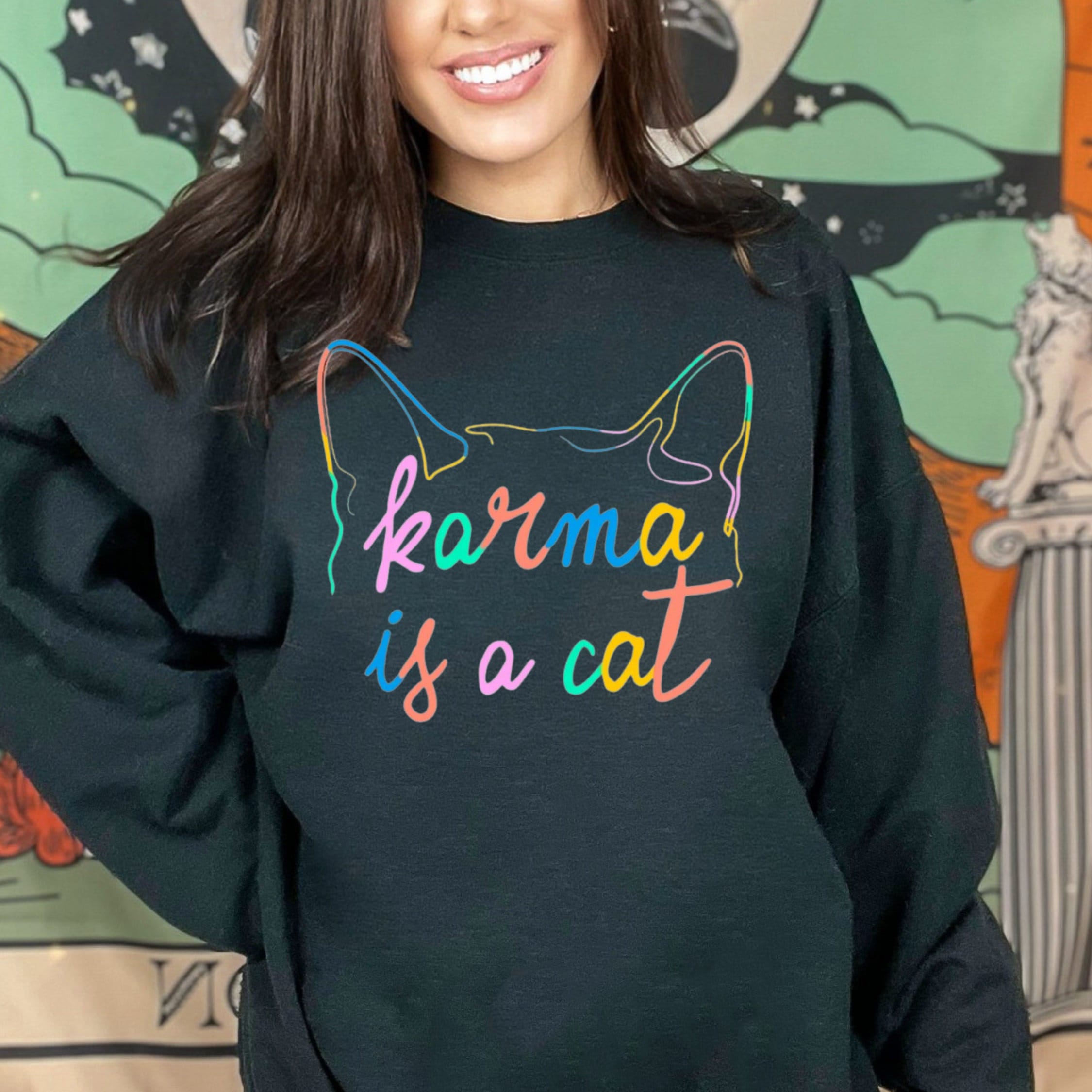 Taylor Swift Karma Is A Cat Sweatshirt, The Eras Tour Shirt, Taylor Swift Shirt, Taylor Swift, Taylor Swift Merch, Taylor Swift Concert