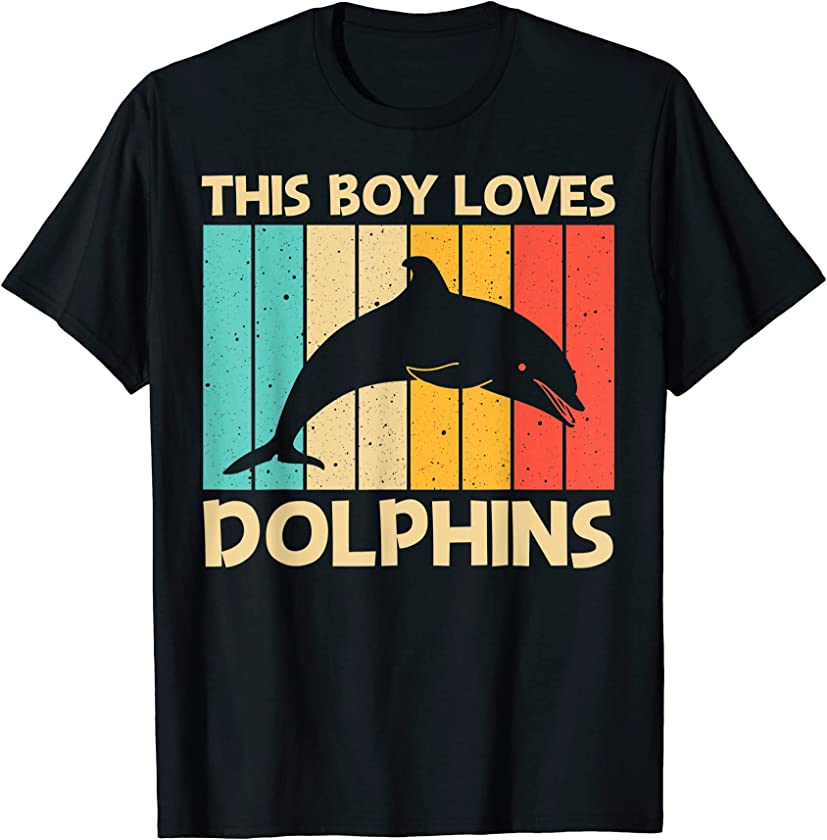 Cool Dolphin For Boys Kids Dolphins Beluga Whale Sea Animal T-Shirt