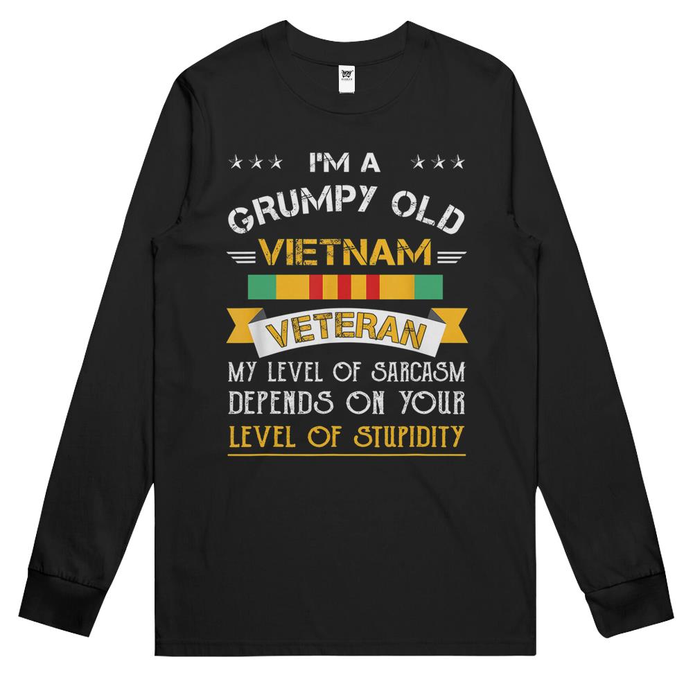 Grumpy Old Vietnam Veteran Long Sleeve T Shirts