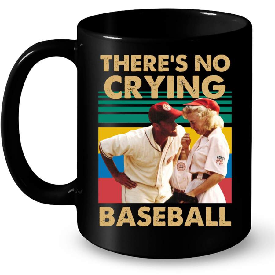 There Is No Crying In Baseball Classic Vintage – Full-Wrap Coffee Black Mug