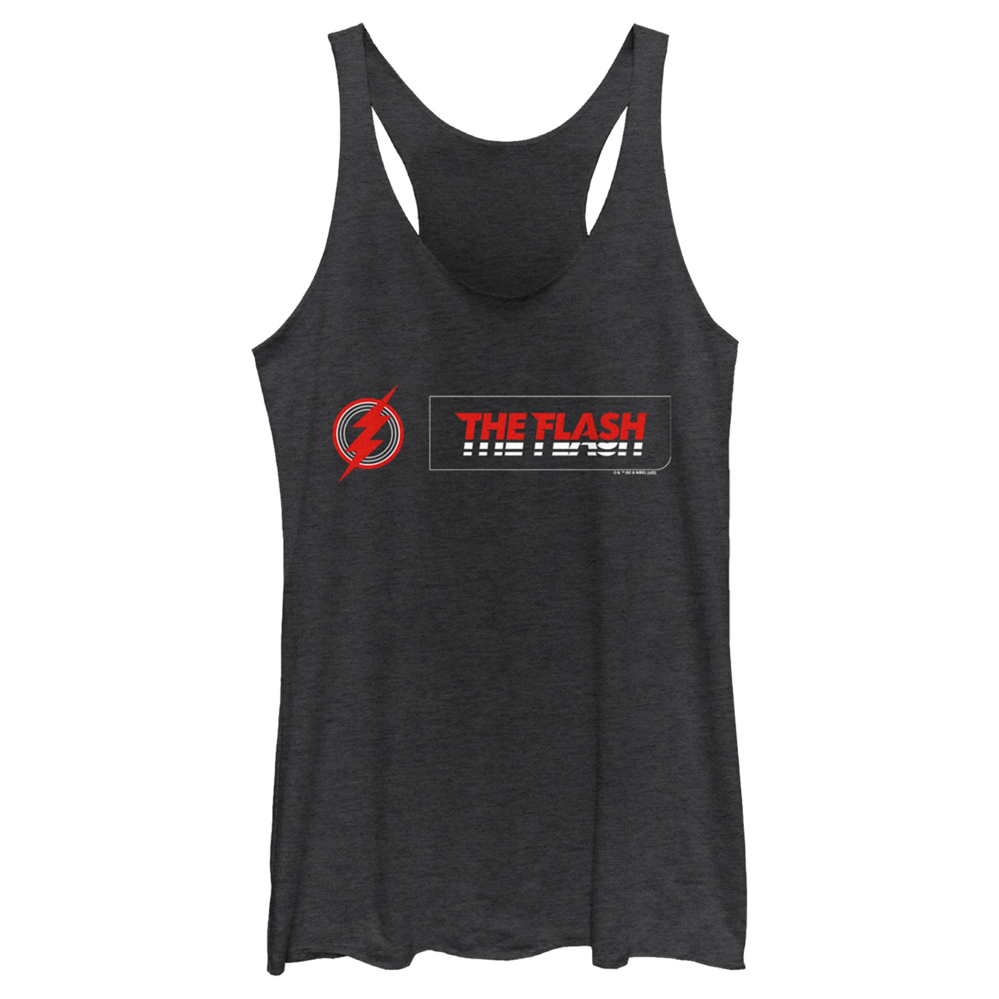 Women’S The Flash Lightning Bolt Title Movie Racerback Tank Top