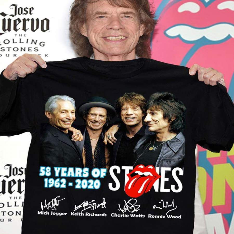 58 Years of the Rolling Stones 1962 2020 Mick Jagger Signature T Shirt Best Tee 2020