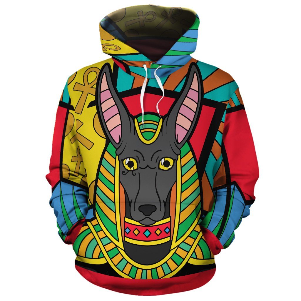 Colorful Anubis God All-Over Hoodie