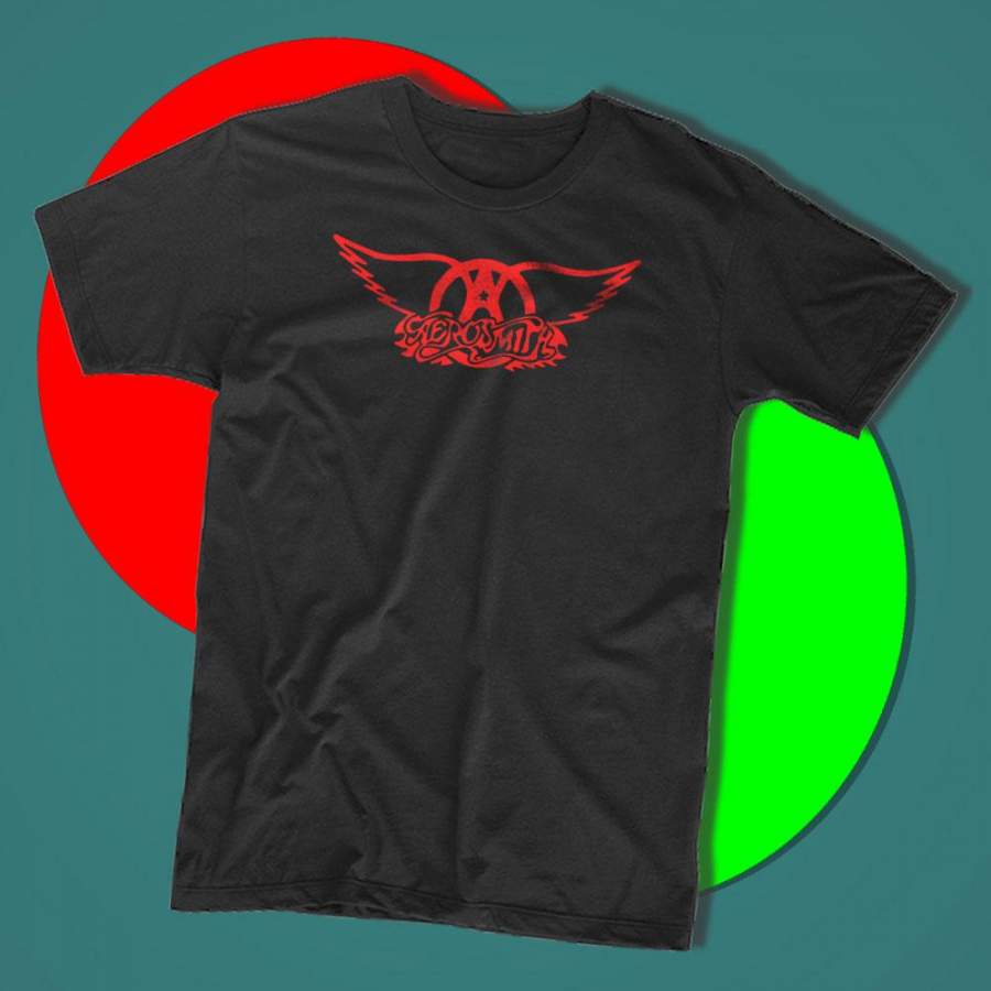 Aerosmith Logo Hard Rock 80S 70S Vintage Men’S T Shirt