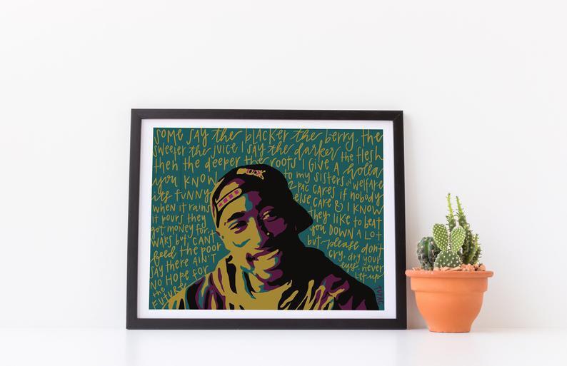 Tupac Shakur, Tupac Poster Hip Hop Art, Black Lives Matter, Rap Art, Black History, Black Pride, Music