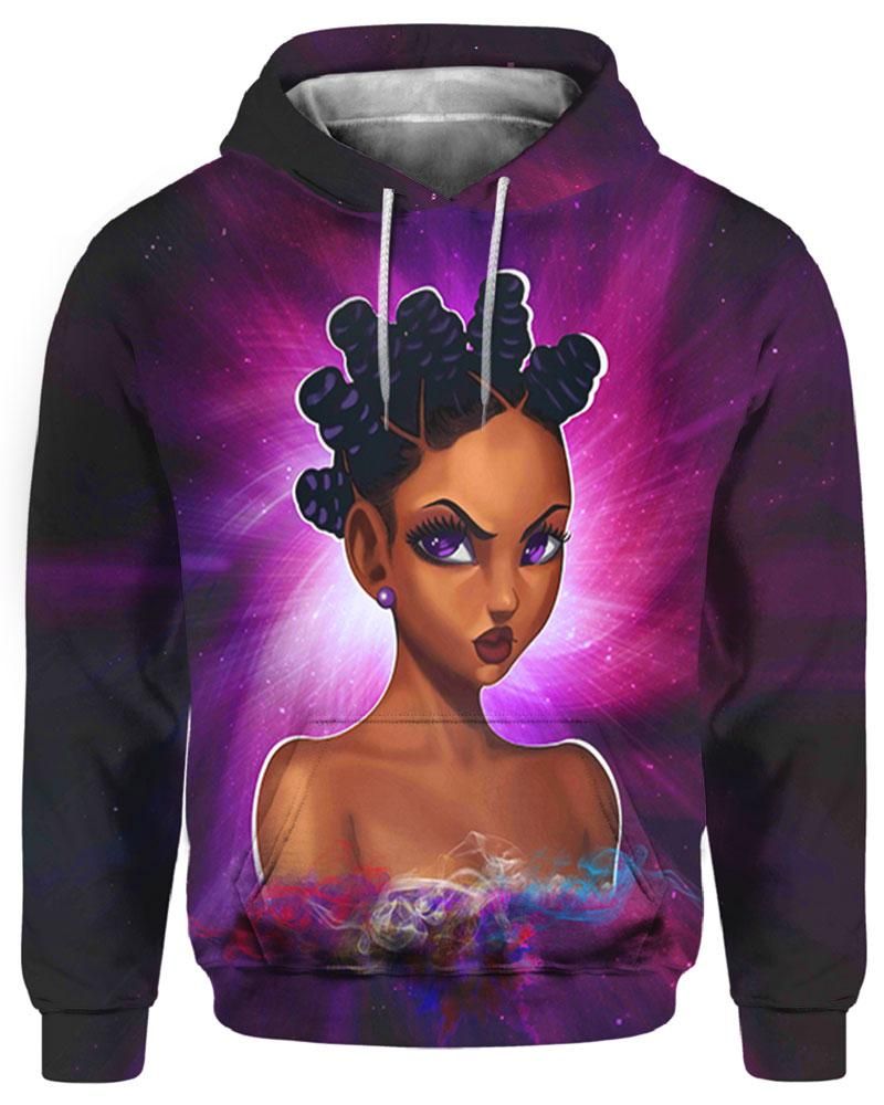 Black Girl Dreadlock Magic All Over Apparel