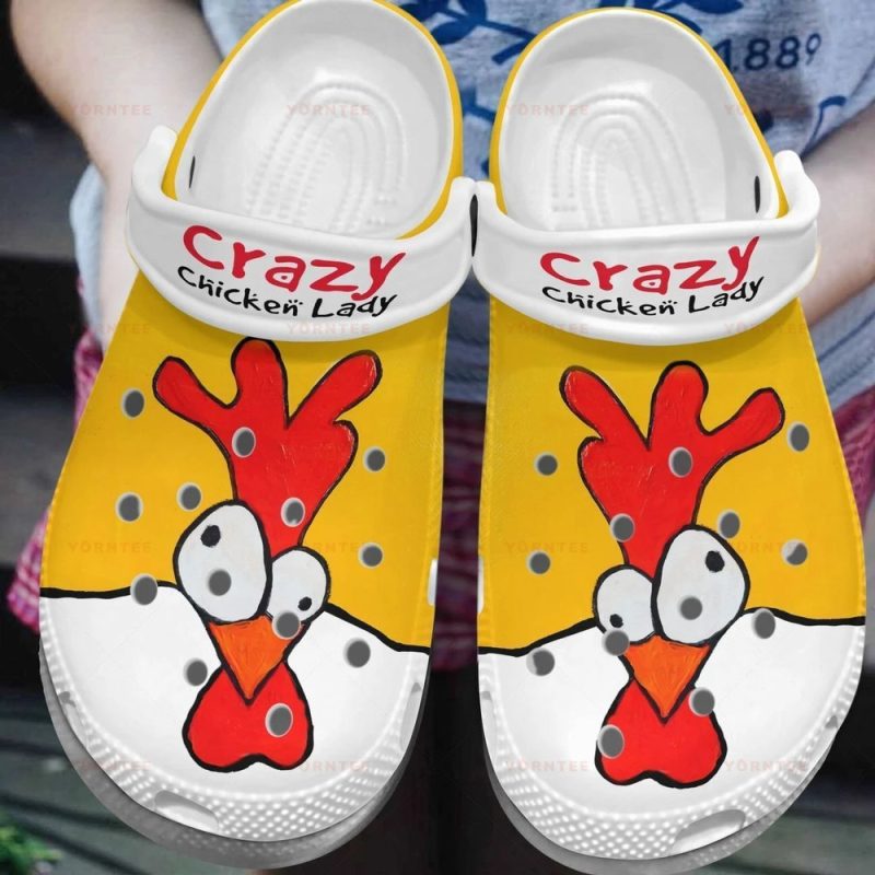 Crazy Chicken Lady 9 Gift For Lover Rubber clog Shoes Comfy Footwear