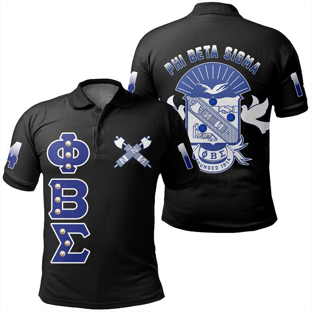 Fraternity Polo – Phi Beta Sigma Crystal Black Polo Shirt