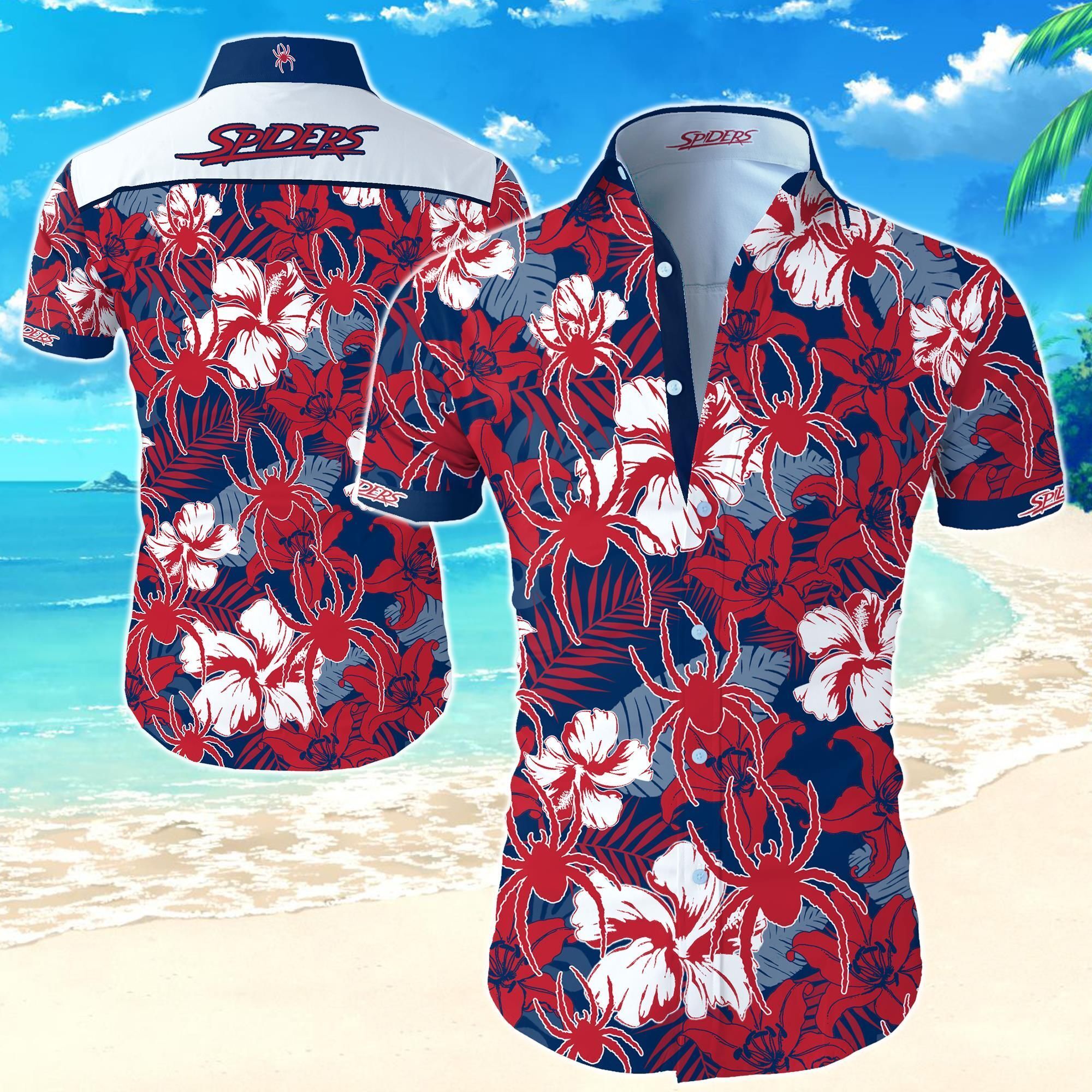 Richmond Spiders Hawaiian Shirt Summer Button Up Shirt For Men Beach ...