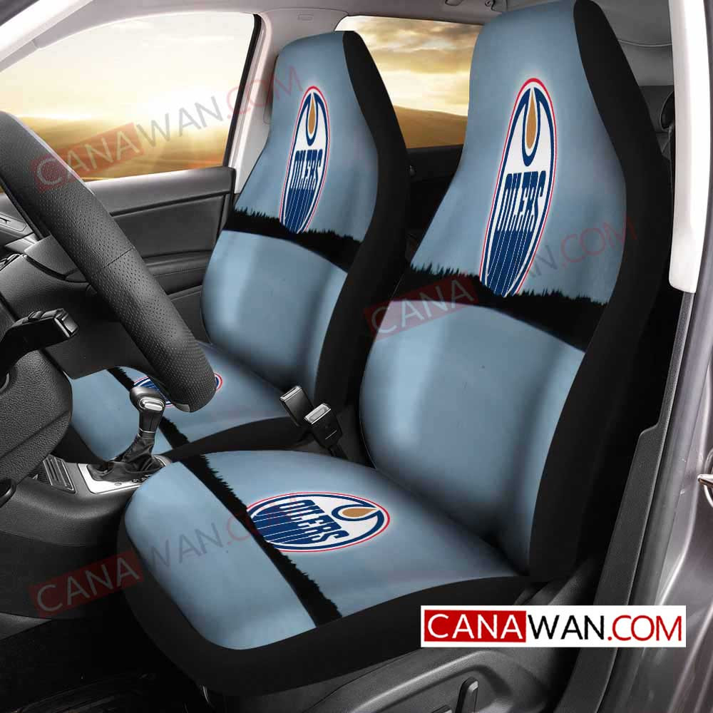 Edmonton Oilers Logo Art Style22 3D Customized Personalized Car Seat Cover