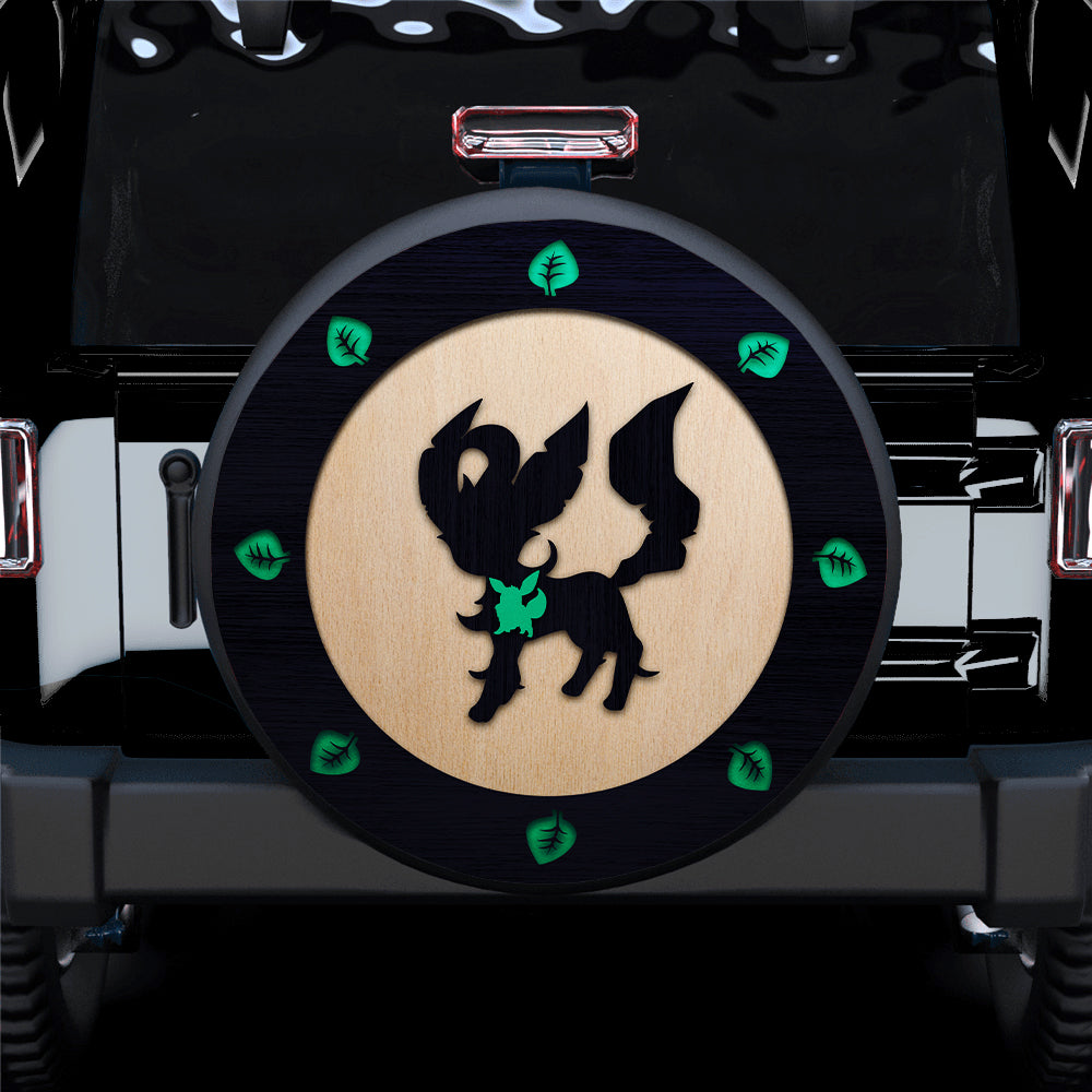 Leafeon Eevee Pokemon Evolution Jeep Car Spare Tire Covers Gift For Campers