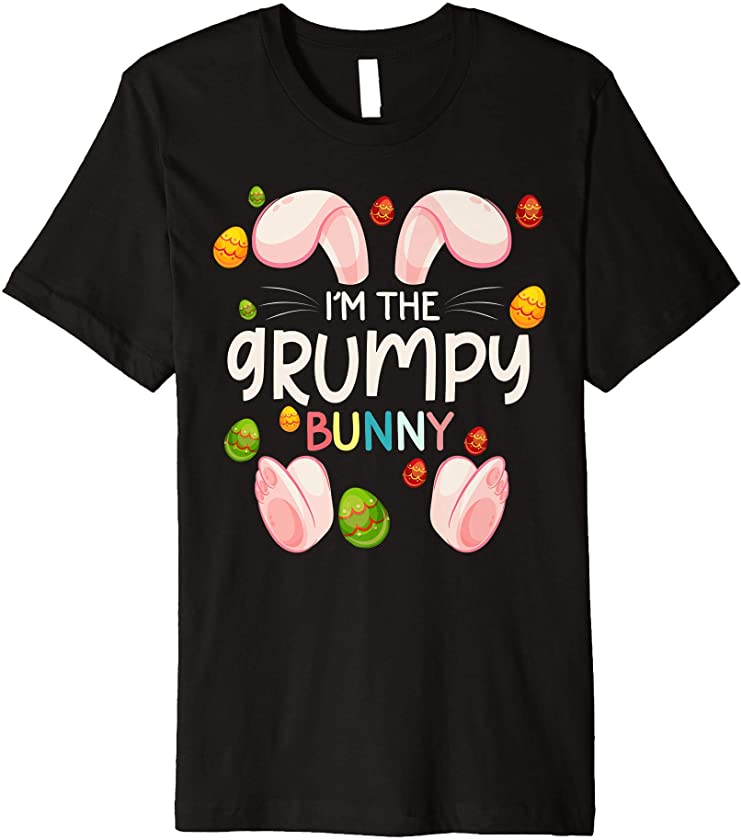 Mens I’m The Grumpy Bunny Funny Matching Family Easter Day Premium T-Shirt