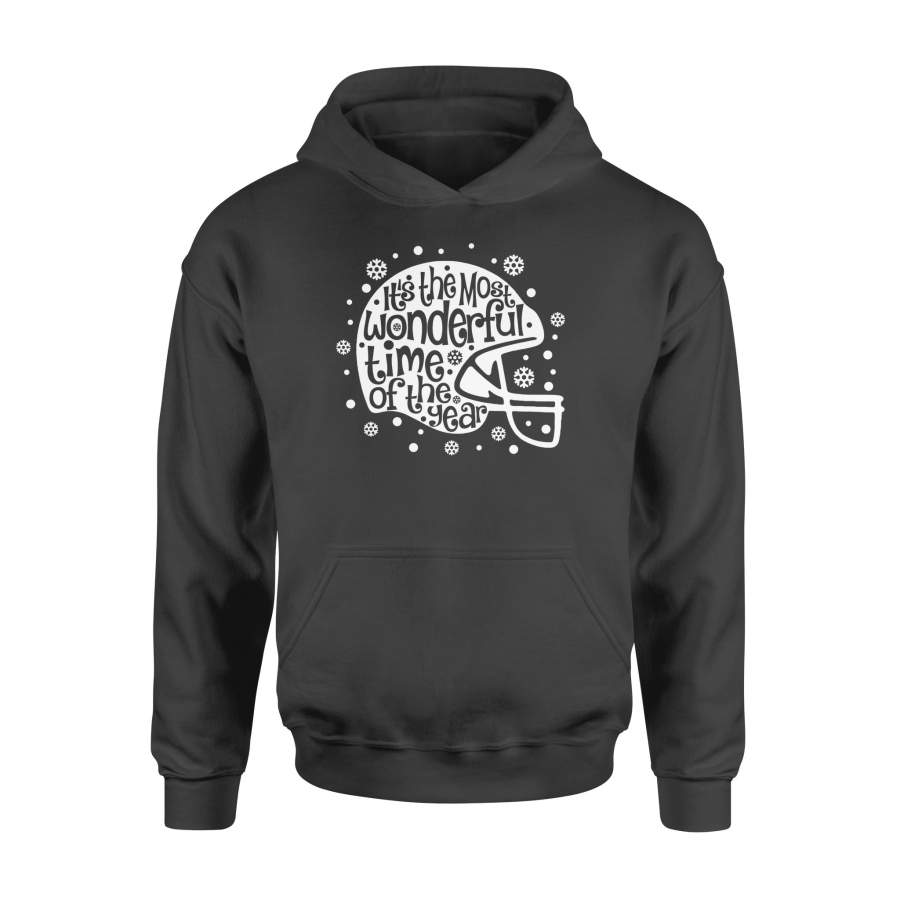 American Football Christmas Gift It’s The Most Wonderful Time Of The Year Personalised Tee Hoodie