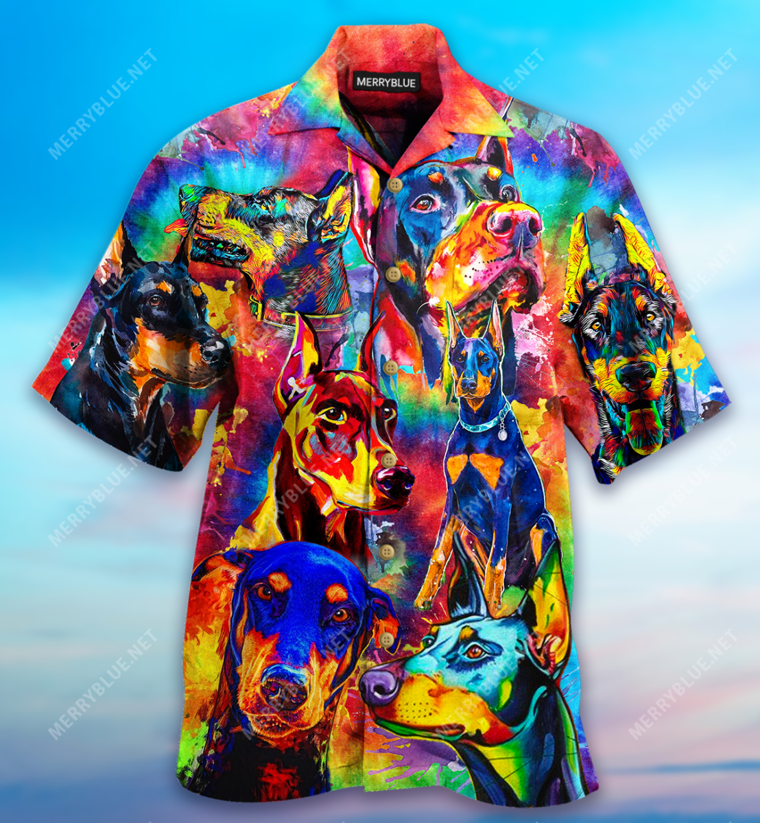 Colorful Doberman Pinscher Unisex Hawaii Shirt Ha9204