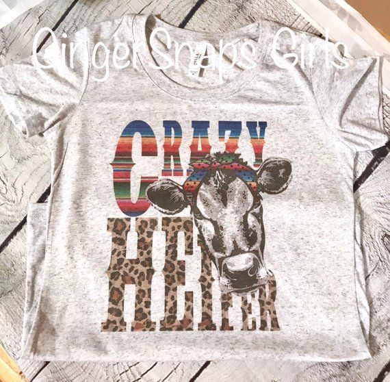 Crazy Heifer Serape Leopard Cow Bandanna Sublimation Transfer Sub Transfer Diy Funny G Shirt