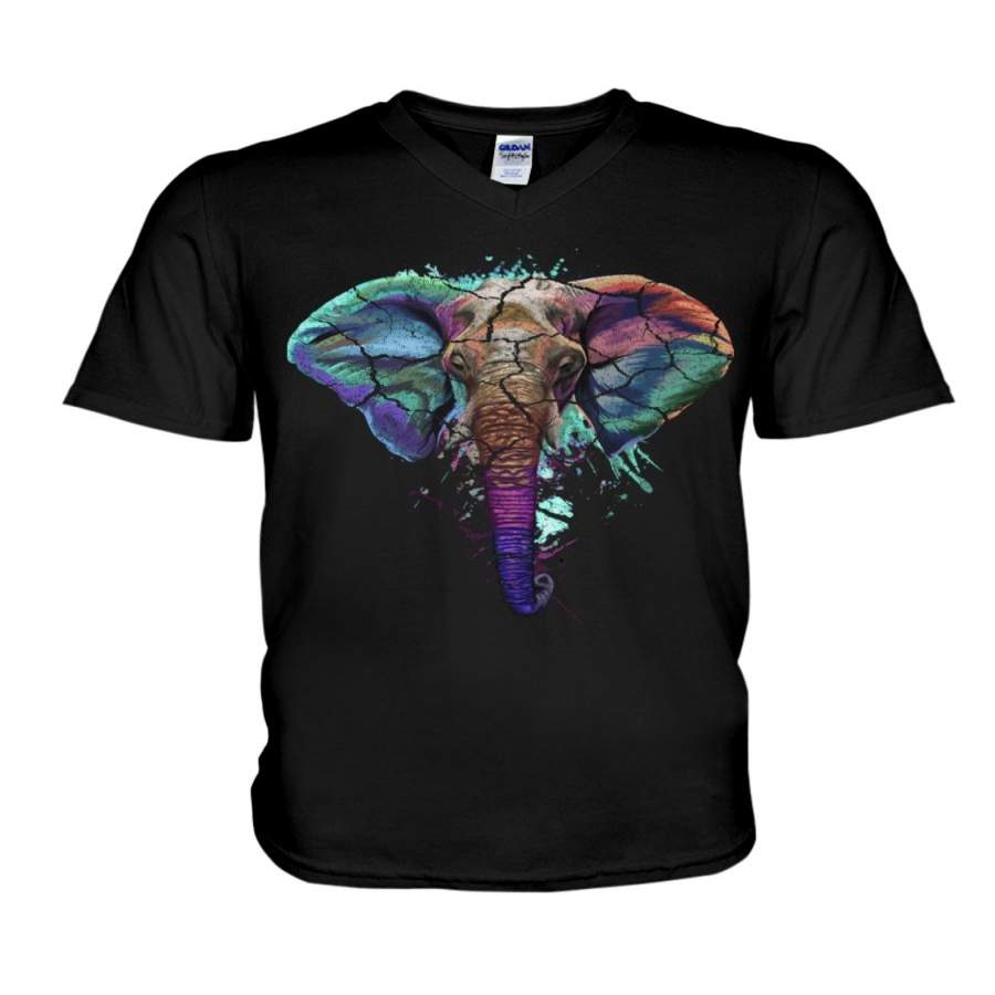 Splash Art Elephant 2020 Trending Guys V-Neck